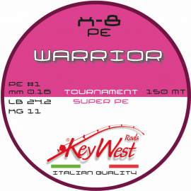 Key West Warrior Tournament Super PE #1 0.16mm 150mt X-8 Pink